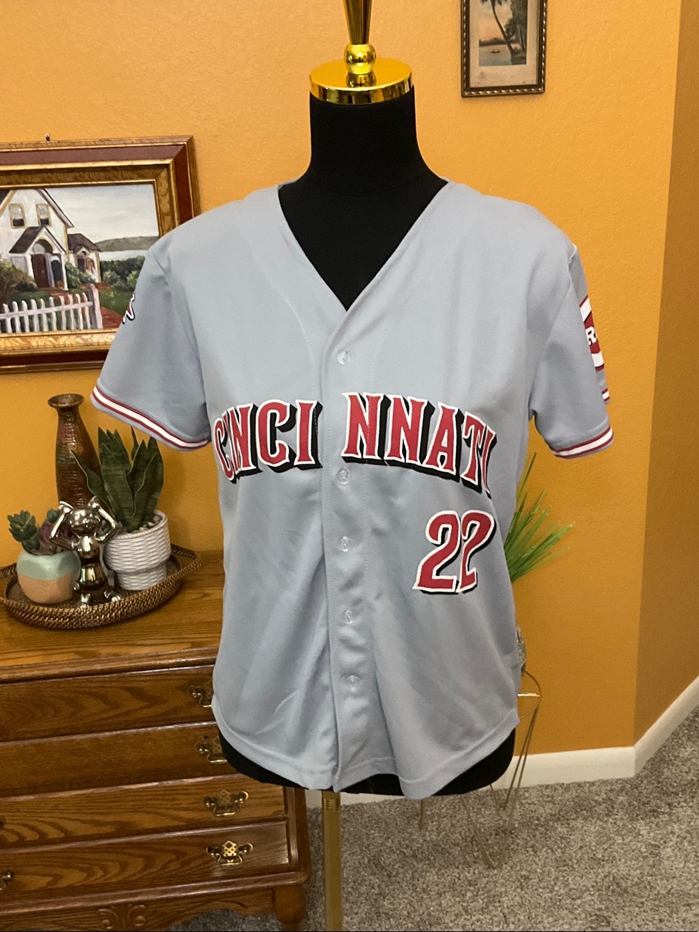 Youth Size Large Cincinnati Reds Heads Jersey